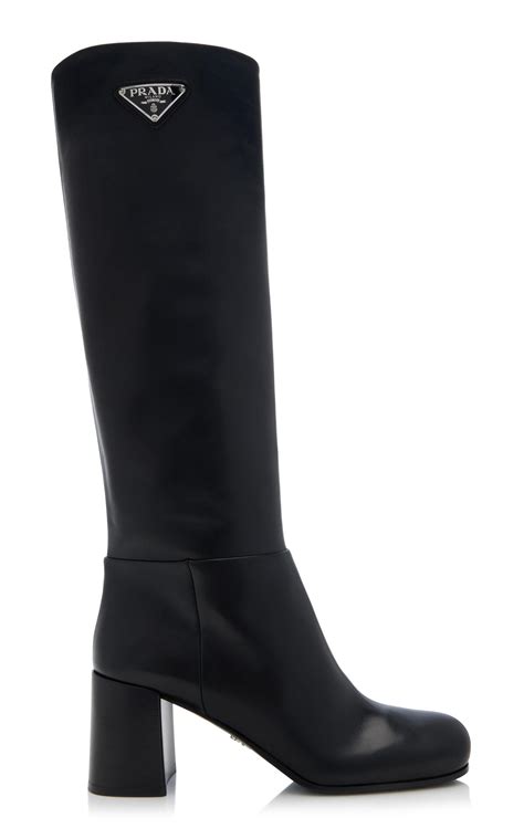 stivali militari prada|Stivali Leather Knee Boots By Prada .